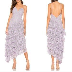 New Majorelle Oracle Ruffle Tier Purple Gown